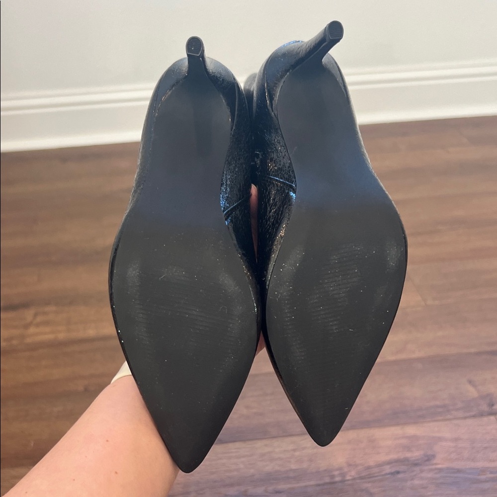 MIA Shiny Black Heeled Boots - Picture 4 of 4